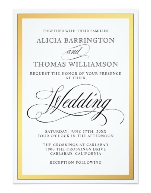 Elegant Script Flourishes Wedding Suite