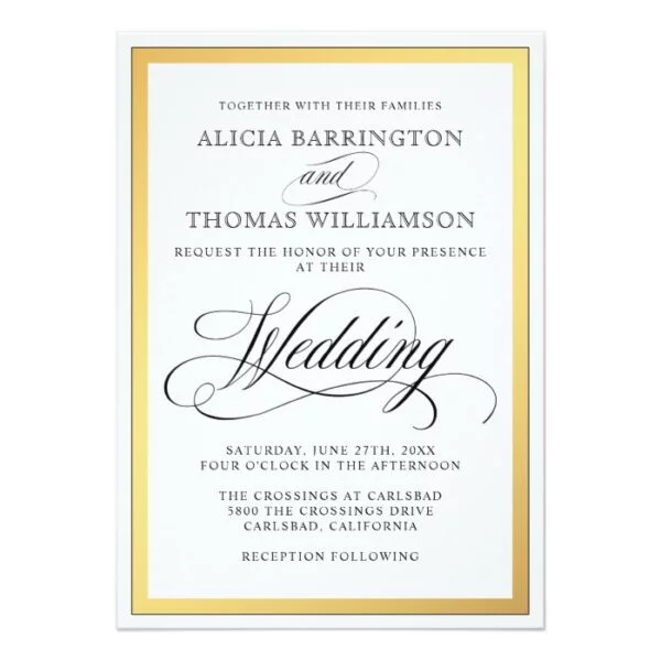 Elegant Script Flourishes Wedding Suite