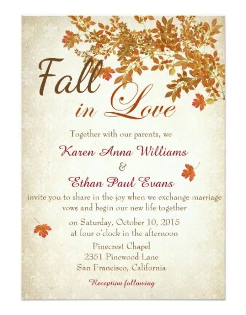 Fall in Love Wedding Collection