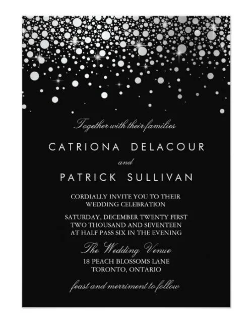 Faux Silver Foil Confetti Collection
