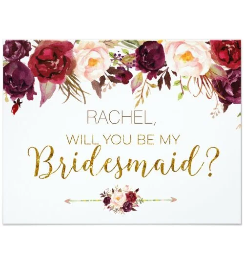 Bridesmaid Proposal Card
