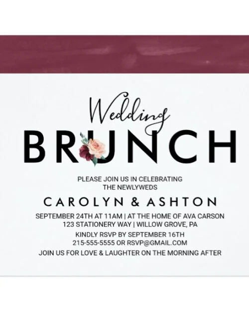 Flower Lettering Wedding Invitation Collection