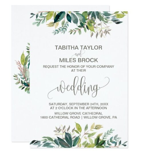 Foliage Wedding Invitation Collection