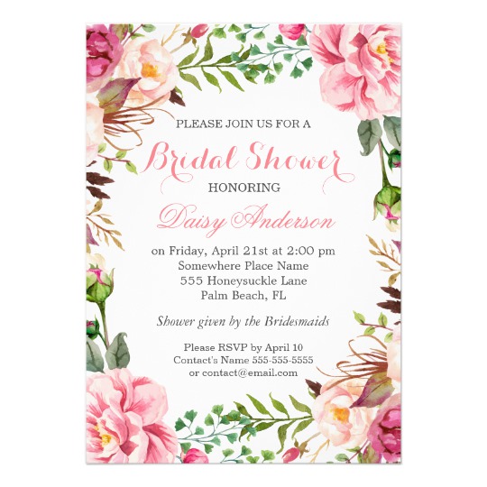 Invitation Suite: Elegant Pink Floral Wrap