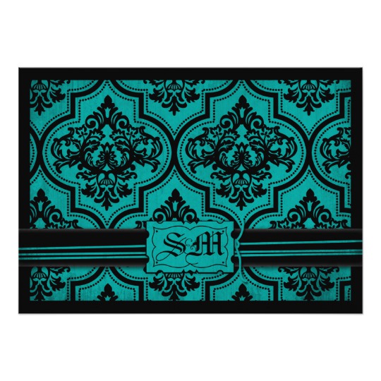 Gothic Brocade Teal