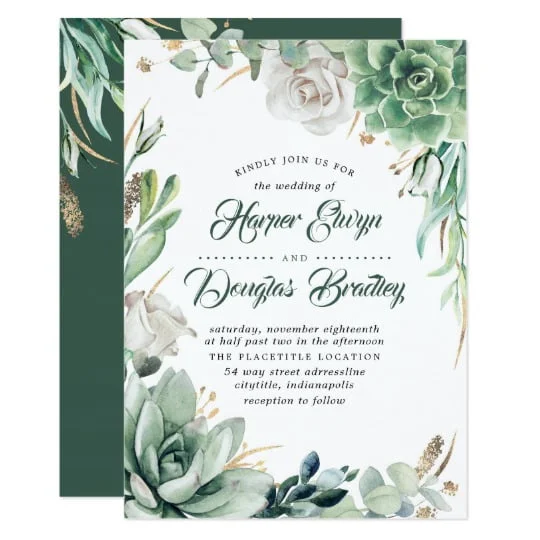 Gold Filigree and Greenery