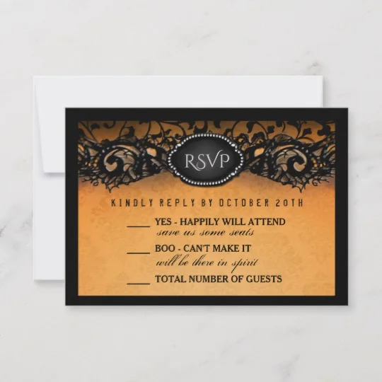Orange Black Halloween Elegant Wedding Collection