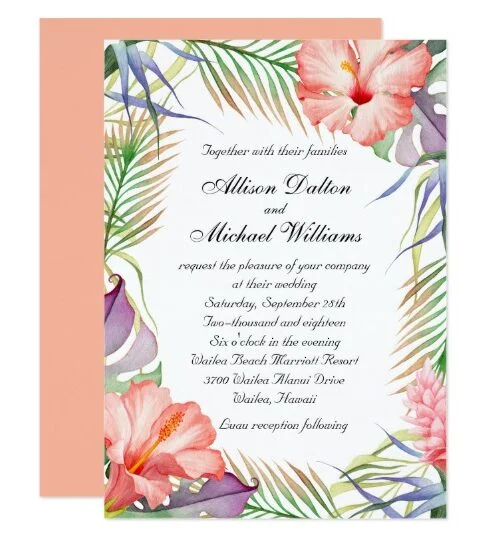 Beach Luau Tropical Floral