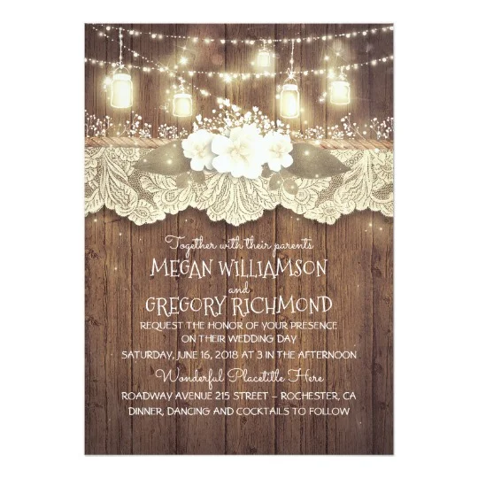 Enchanted Lights Mason Jar Barn Wedding Collection
