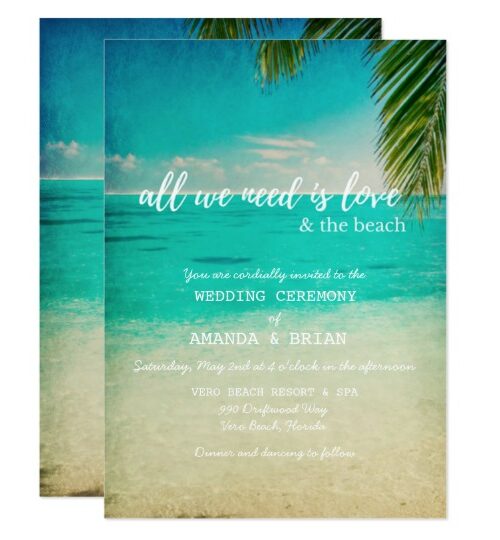 Love and the Beach Wedding Invitation Collection