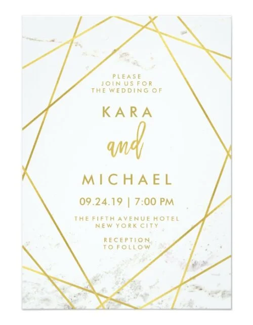 Marble Geometric Wedding
