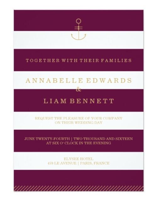 Nautical Wedding with anchor