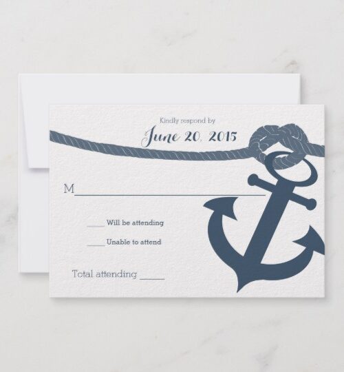 Anchor and Rope Navy Blue