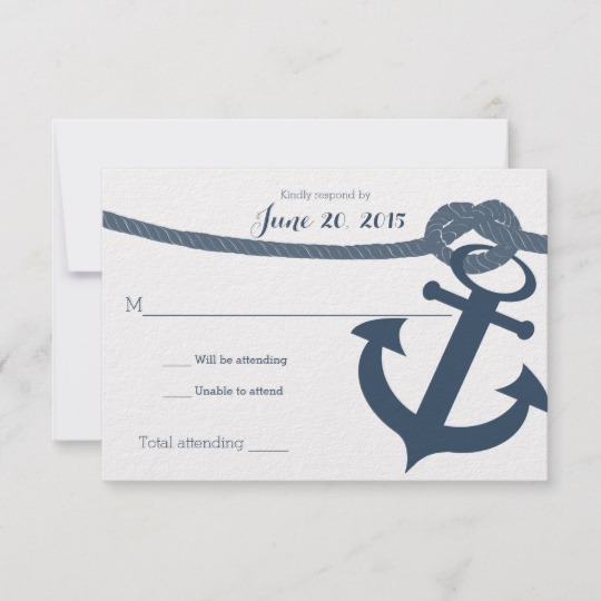 Anchor and Rope Navy Blue
