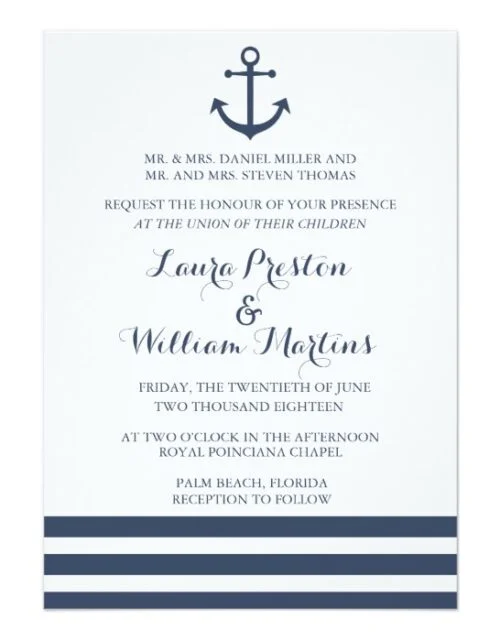 Modern Nautical Wedding Collection