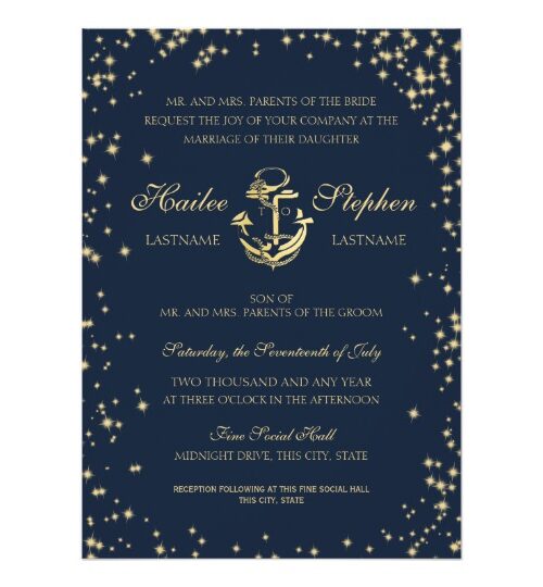 Nautical Anchor and Starry Sky Wedding