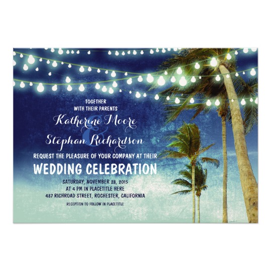 String Lights Palms Beach Wedding Collection