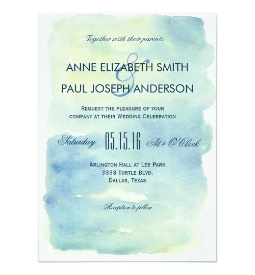 Watercolor Invitations