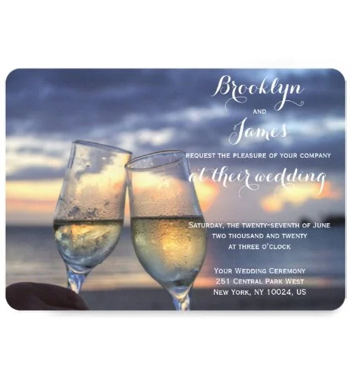 Custom Sunset On The Beach Wedding