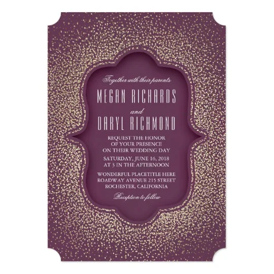 Purple and Gold Wedding