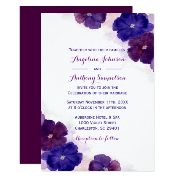 Floral Purple Plum Wedding Collection