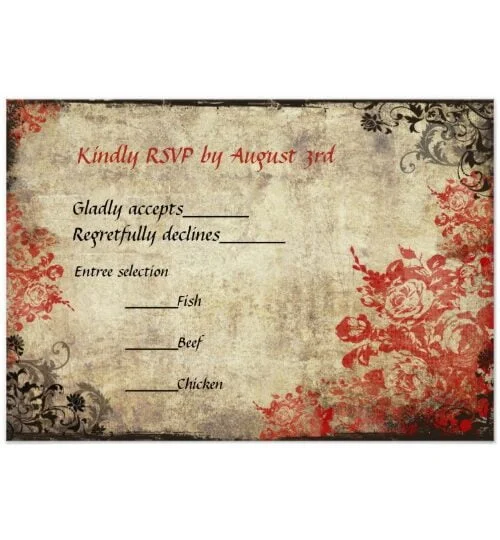 Vintage Roses Wedding invitations