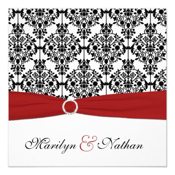 Red, White and Black Damask Wedding Suite