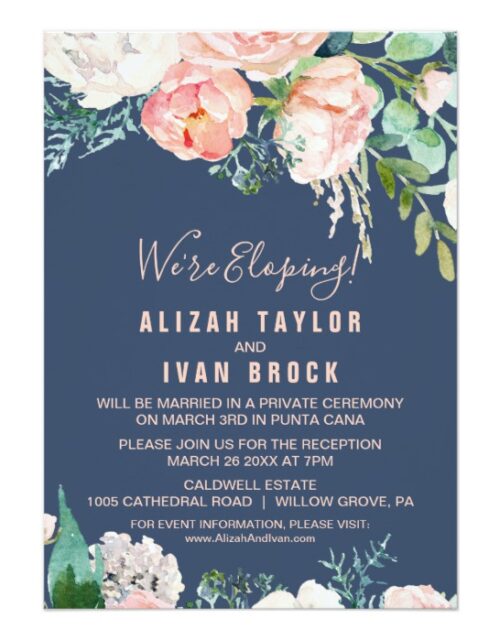 Romantic Peony Flowers Wedding Invitation Suite