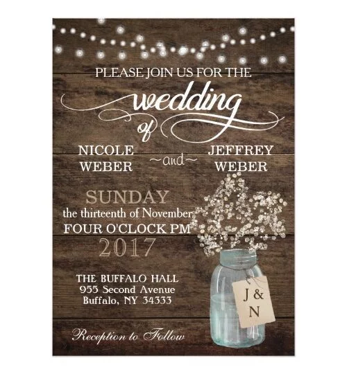 Rustic Wood Baby's Breath Barn Wedding Suite