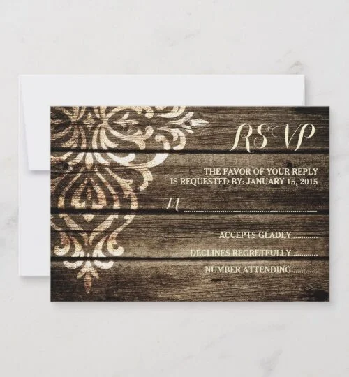 Rustic Barn Wood Damask