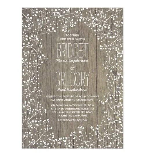 Rustic Country Baby's Breath Wedding Collection