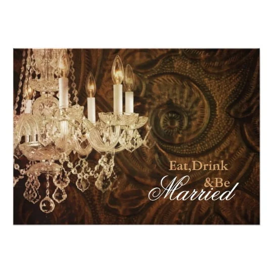 vintage chandelier western country wedding