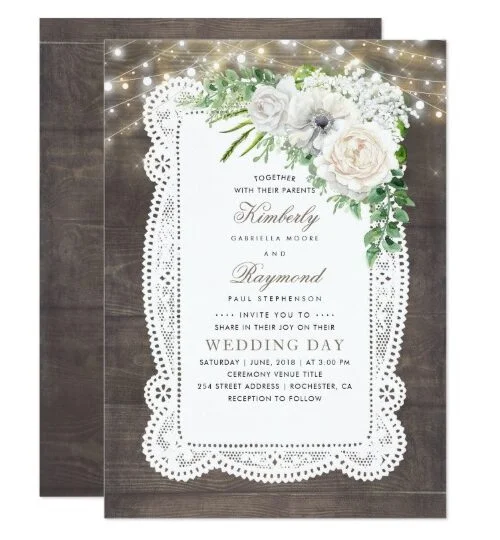 Rustic Country White Flowers