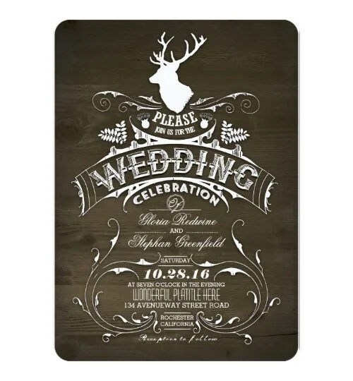 Deer Head Antlers Wedding Collection