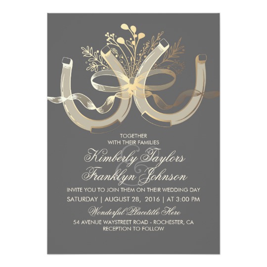 Rustic Country Gold Horseshoes Wedding Collection