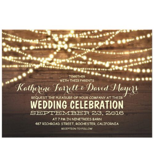 Rustic Wood and Wedding Lights Collections