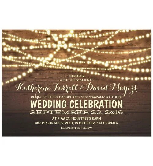 Rustic Wood and Wedding Lights Collections