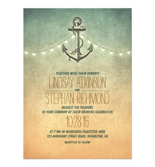 Rustic Anchor Nautical Wedding Collection