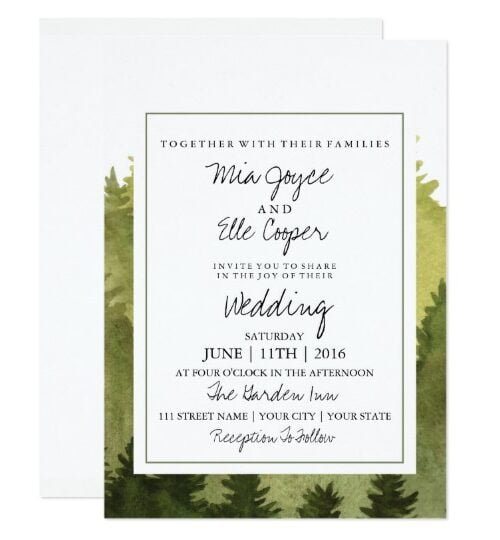 Rustic Modern Ombre Forest Wedding