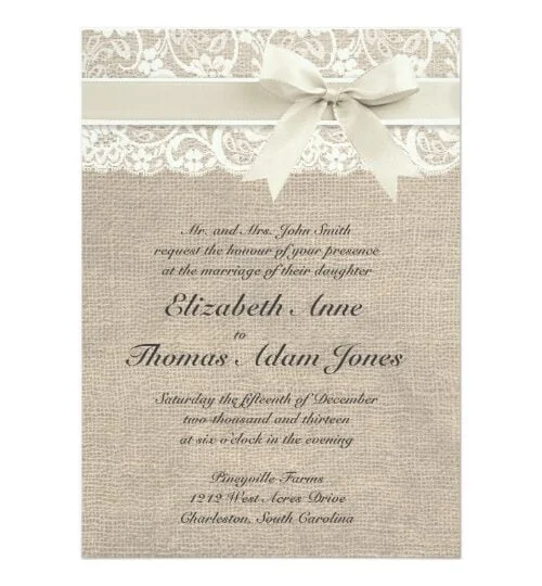 Burlap and Lace Weddings