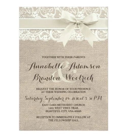 Burlap and Lace Weddings