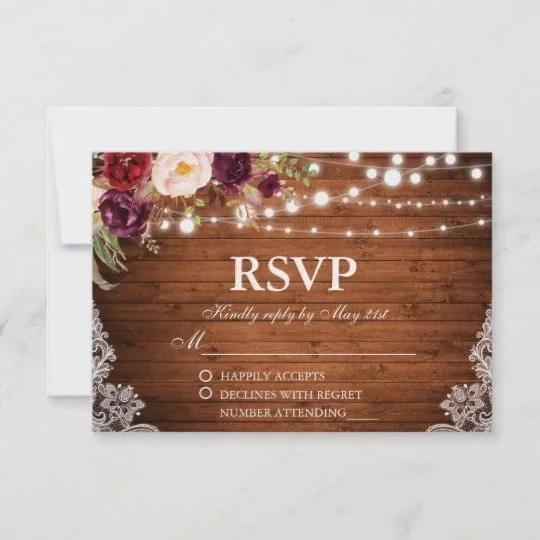 Bridal Shower - Rustic Wood, Lights & Lace