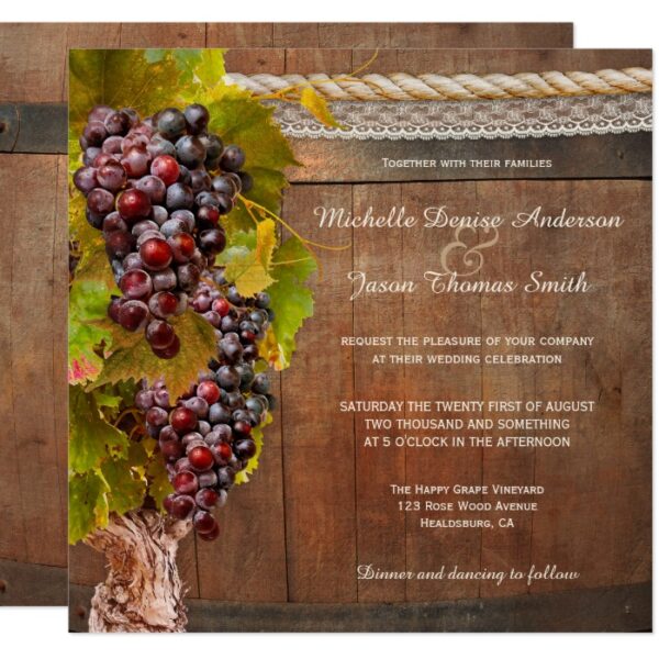 Rustic Vineyard Wine Theme Wedding