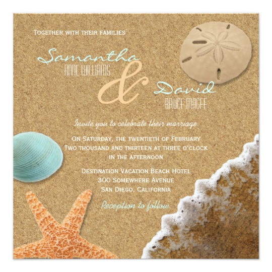 Beach Sand and Shells Wedding