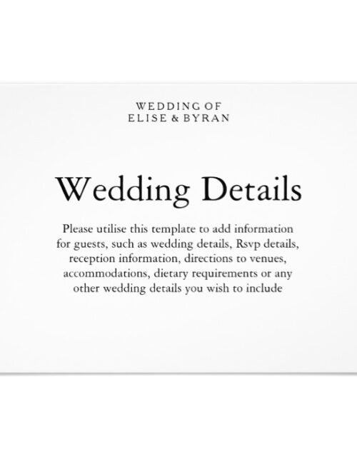 Simple Modern Elegant Typography Wedding