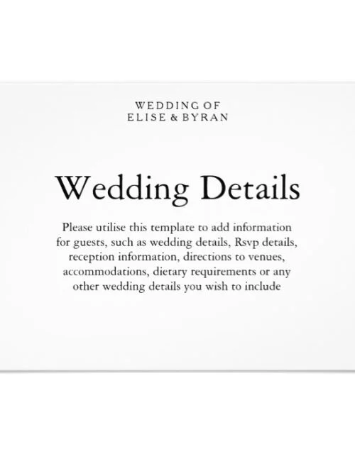 Simple Modern Elegant Typography Wedding