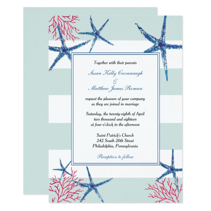 Starfish And Coral Beach Wedding Honor And Obey Wedding