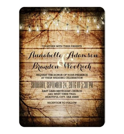 String Lights Barn Wood | Wedding Collection