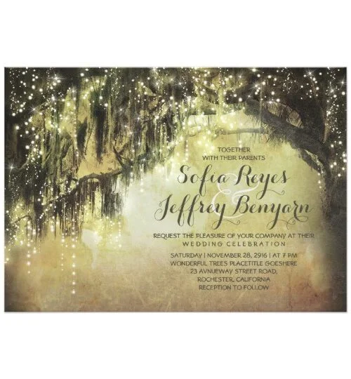 Spanish Moss Covered Tree Wedding Collection