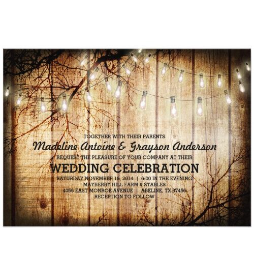 String Lights Barn Wood | Wedding Collection